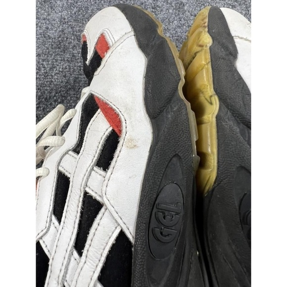 ASICS GEL Diablo Shoes Mens 11 White Black Red Leather Running Sneakers 1191A199 - Picture 6 of 13